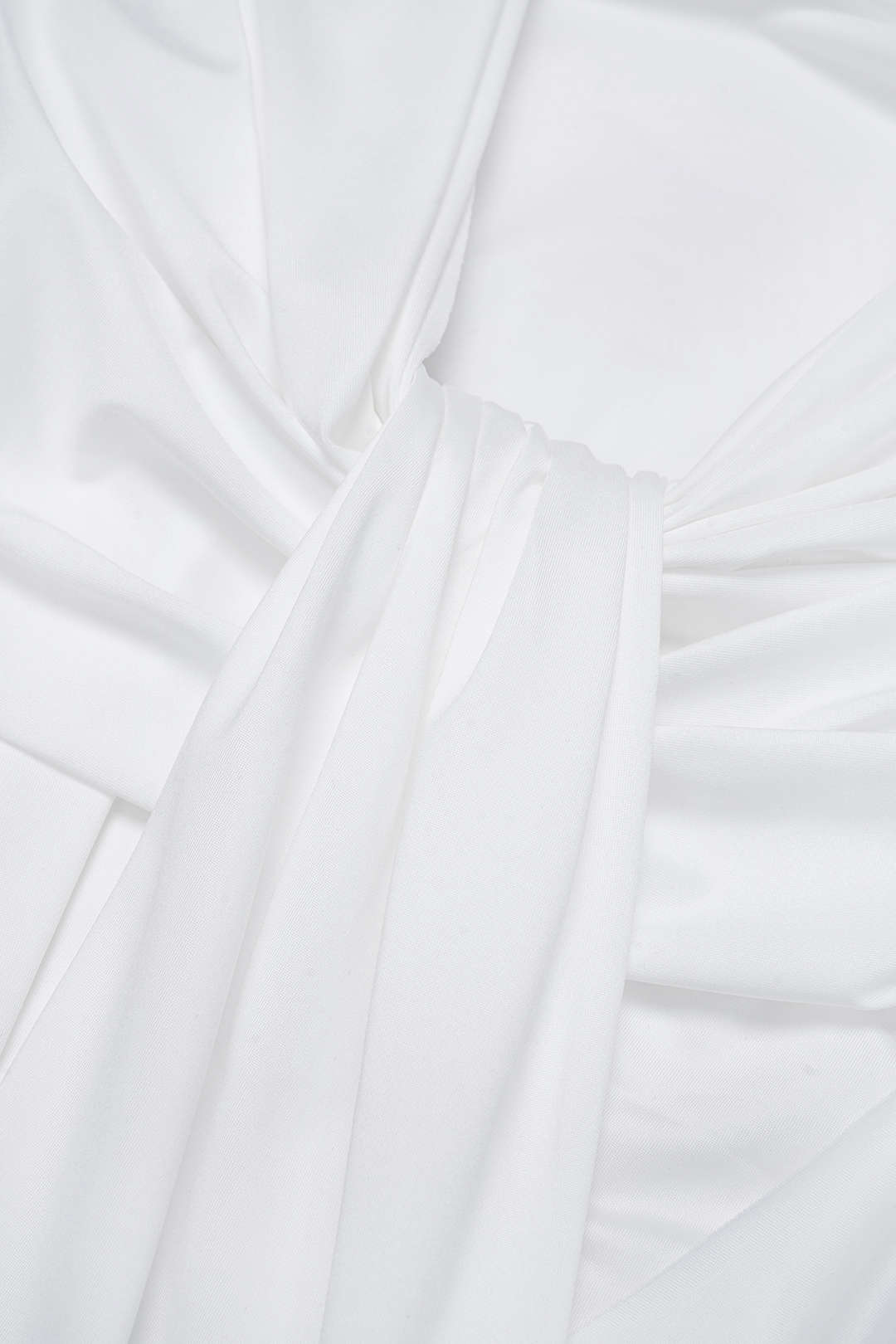 Asymmetrische mouwloze minijurk met ruches en drapering