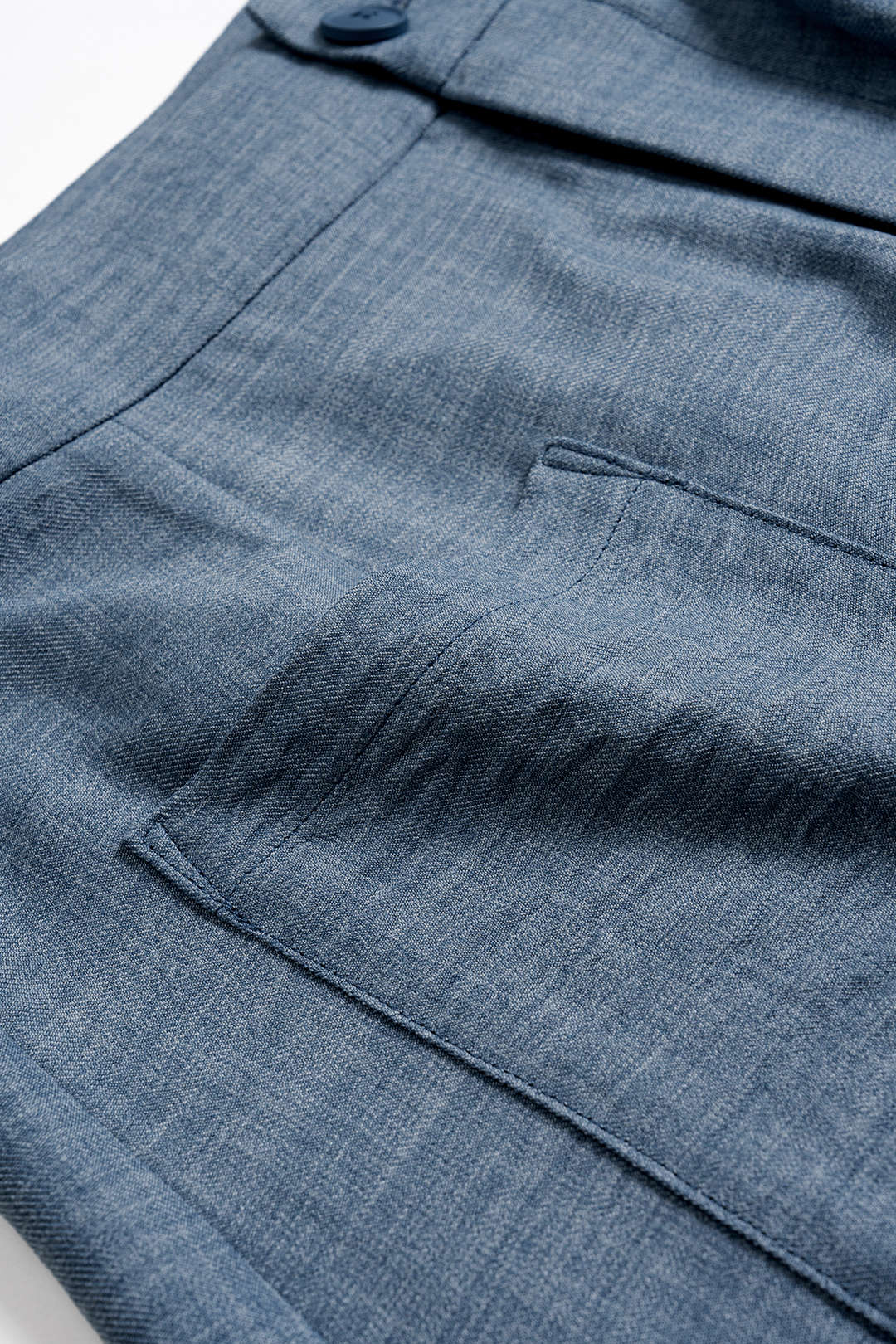 Pantalon met ruches, rits en zakken