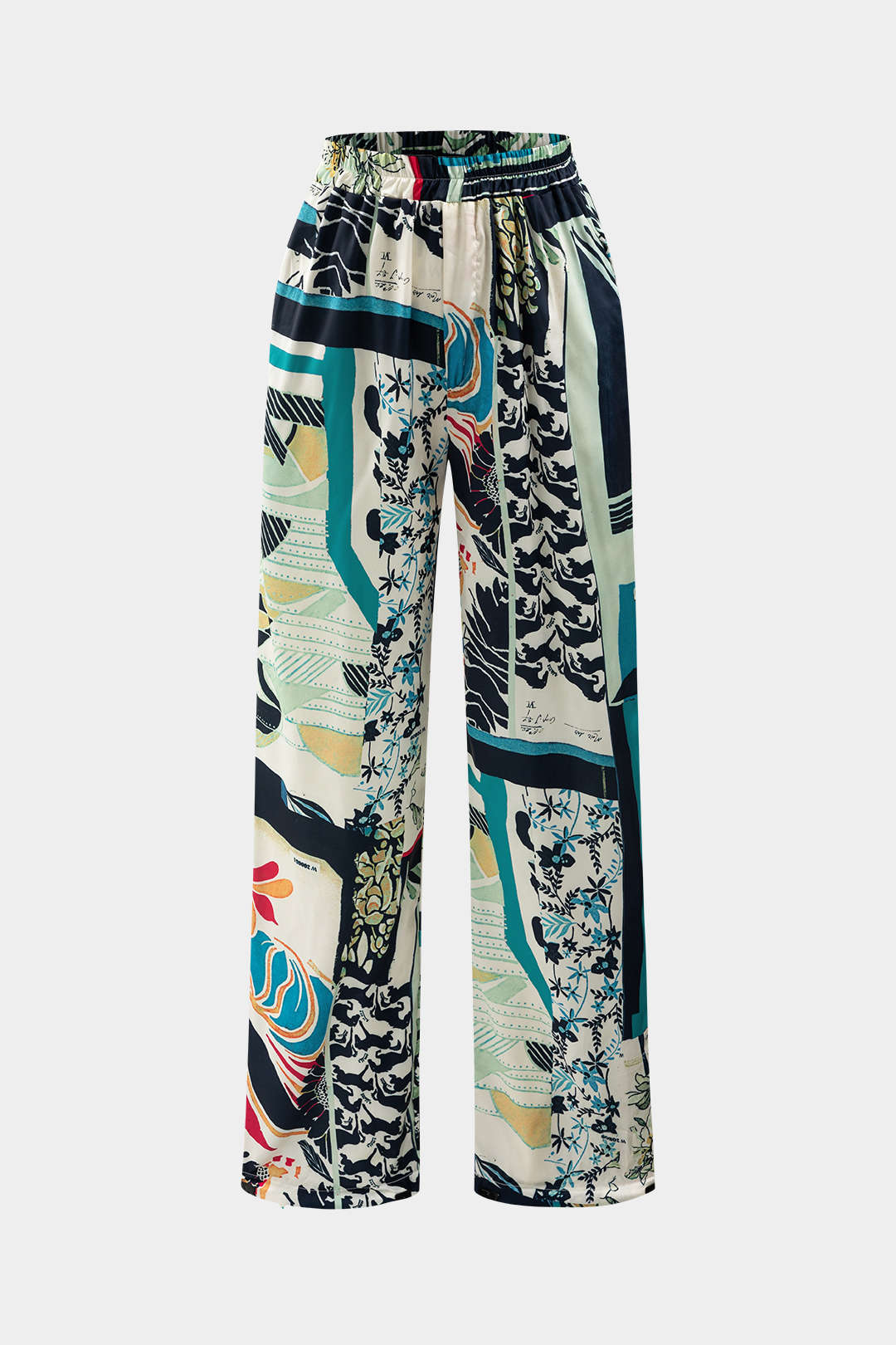 Bloemenprint broek met rechte pijp