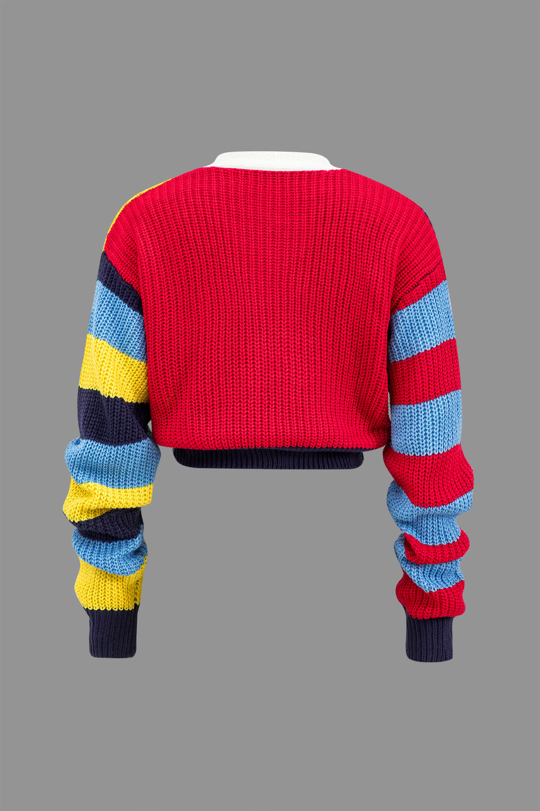 Gebreid vest met knoopjes en lange mouwen
