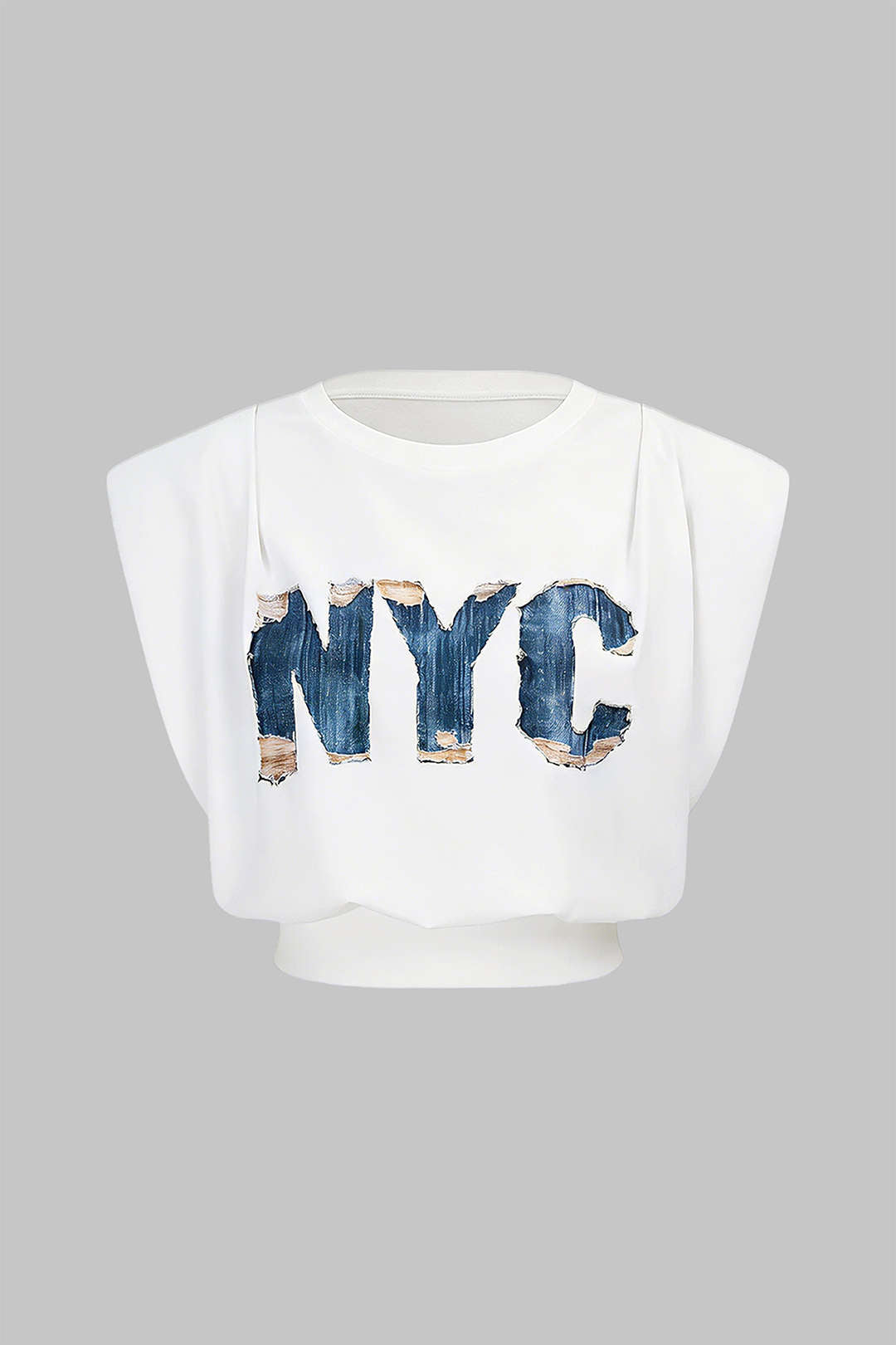 Mona - Mouwloos T-shirt met ruches