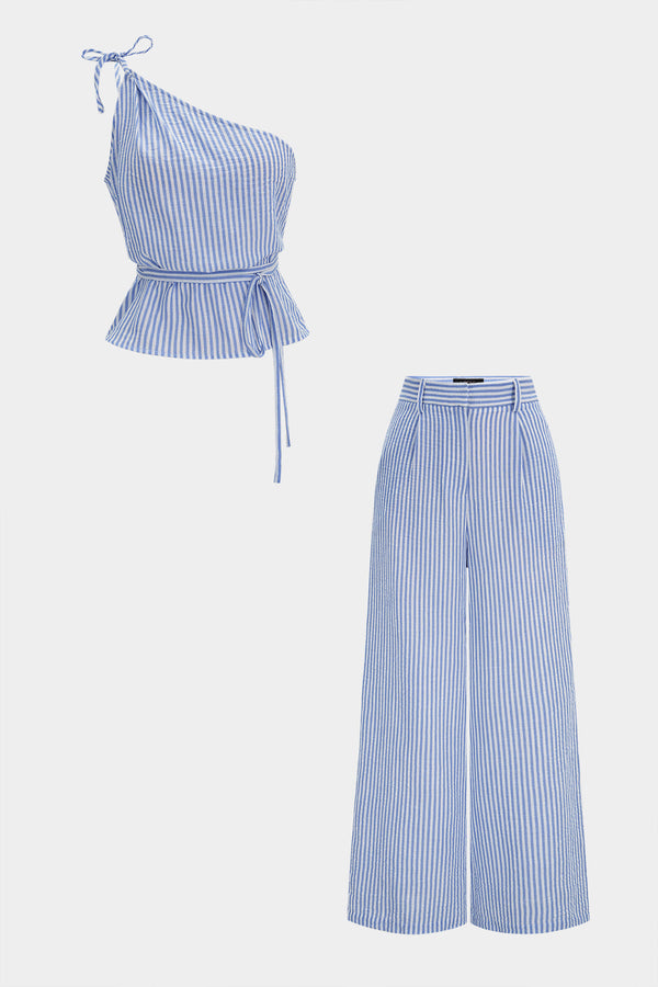 Roos - Gestreepte set met top en broek