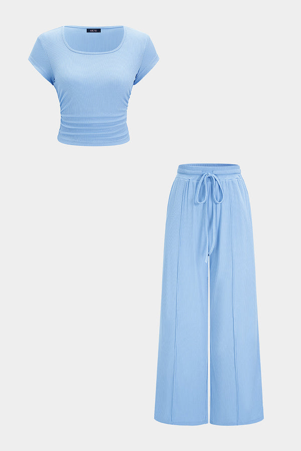 Dila - Effen set met top en broek