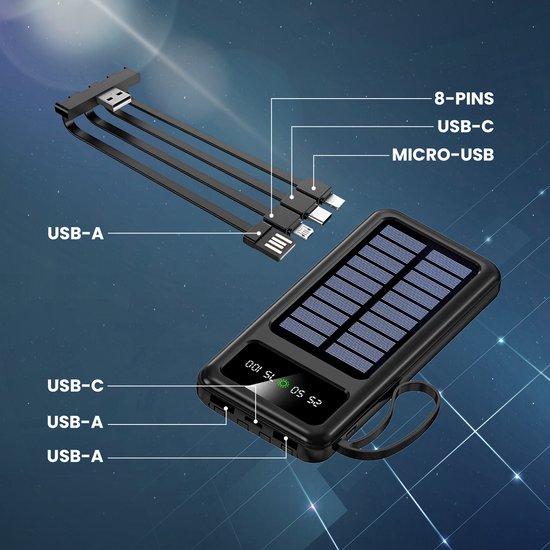 Mini Solar Powerbank  -  200000 mAh