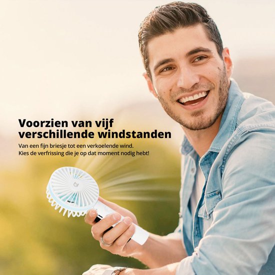 Draagbare Handventilator - Oplaadbaar