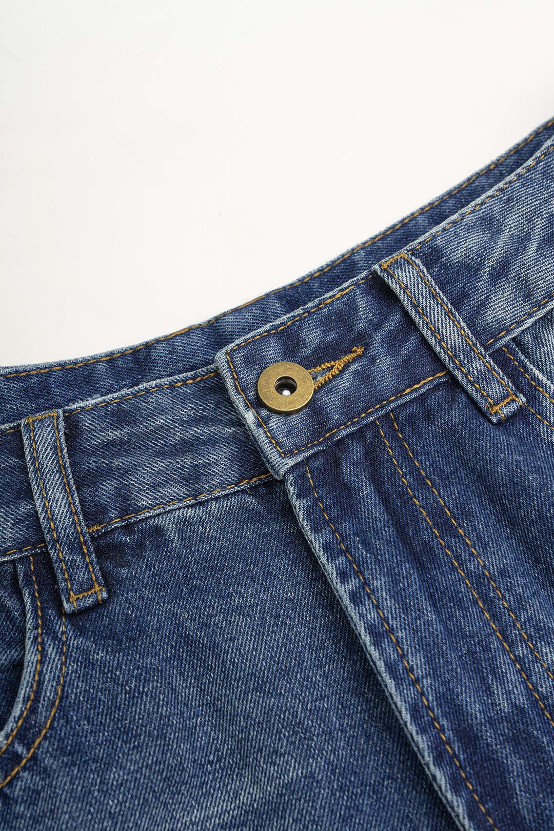 Dana - Metallic jeans met wijde pijpen