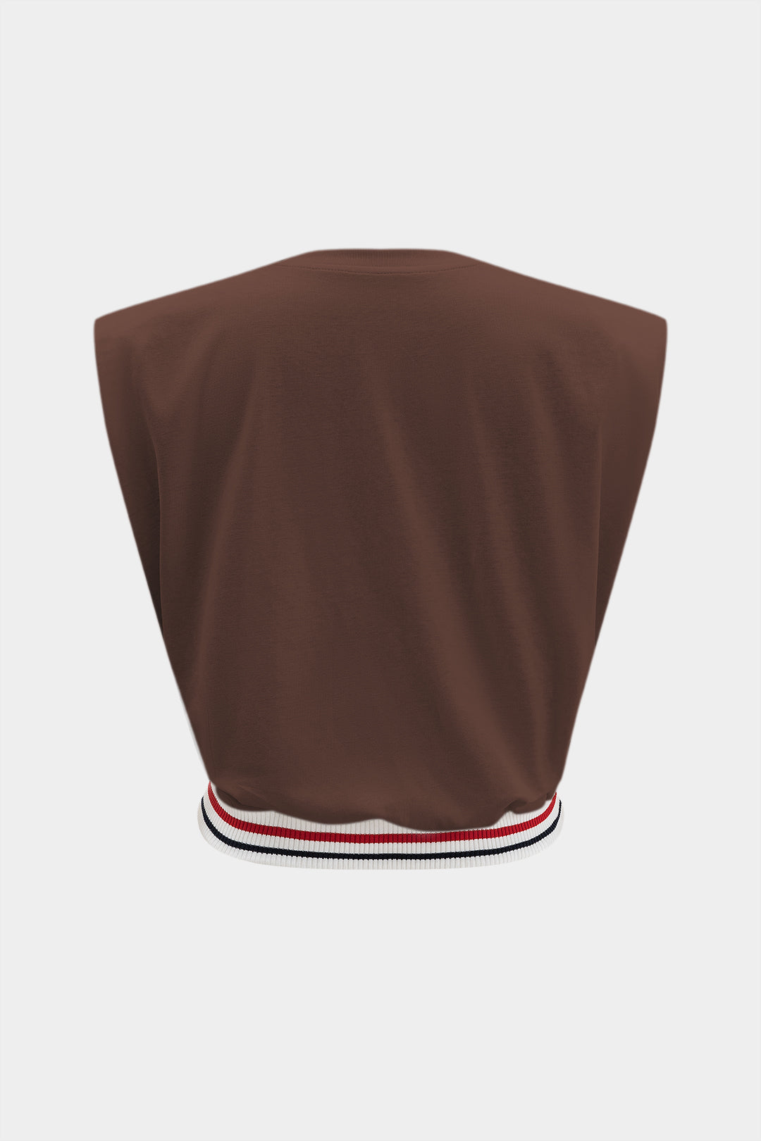 Mouwloos T-shirt met ronde hals