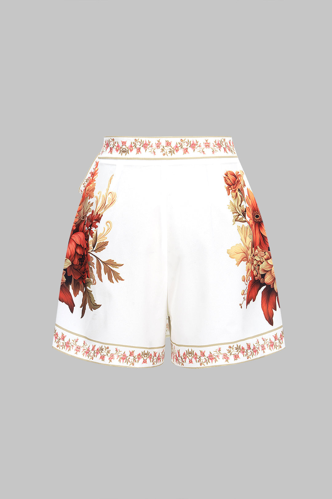 Bloemenprint asymmetrische short