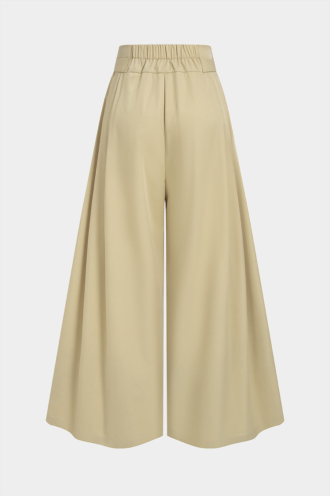 Effen broek met knoopjes en wijde pijpen
