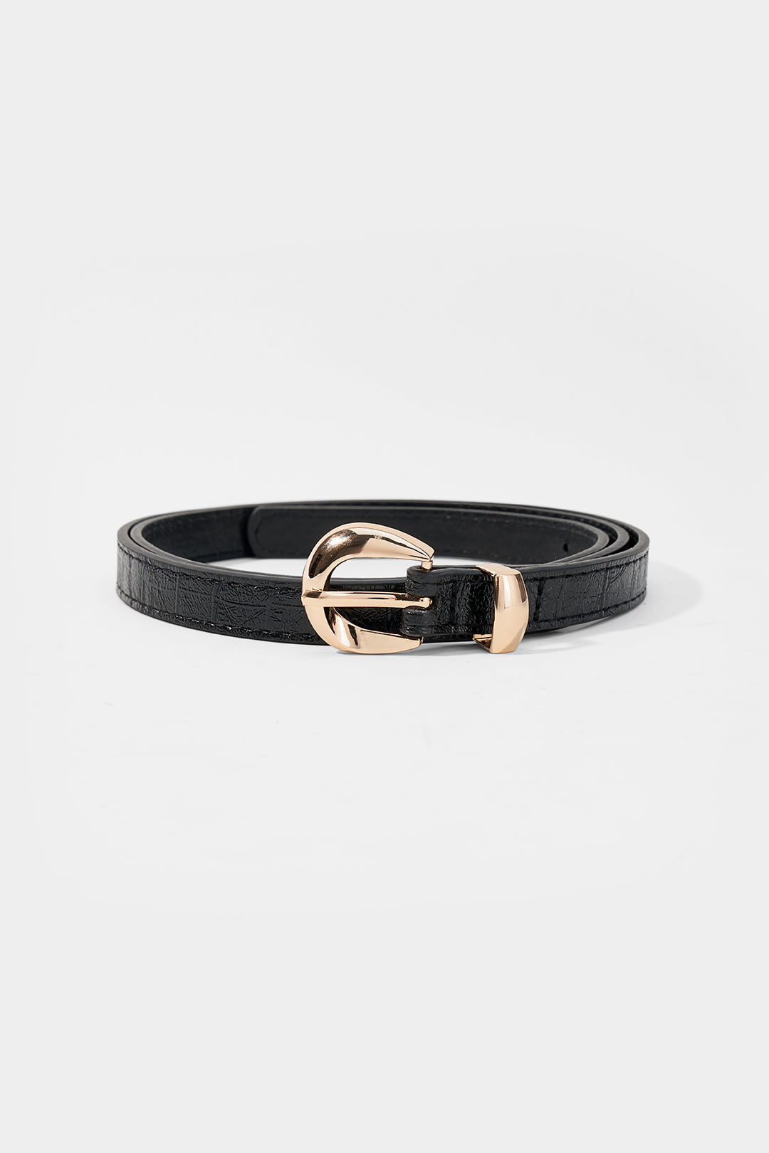 Leren-look riem met gesp