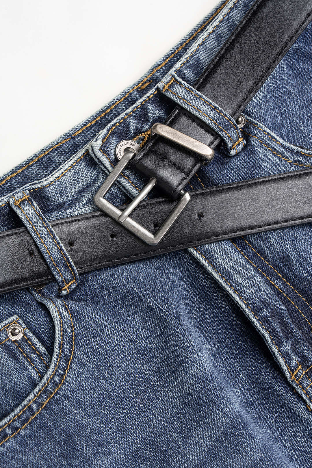 Denim set met jasje en minirok