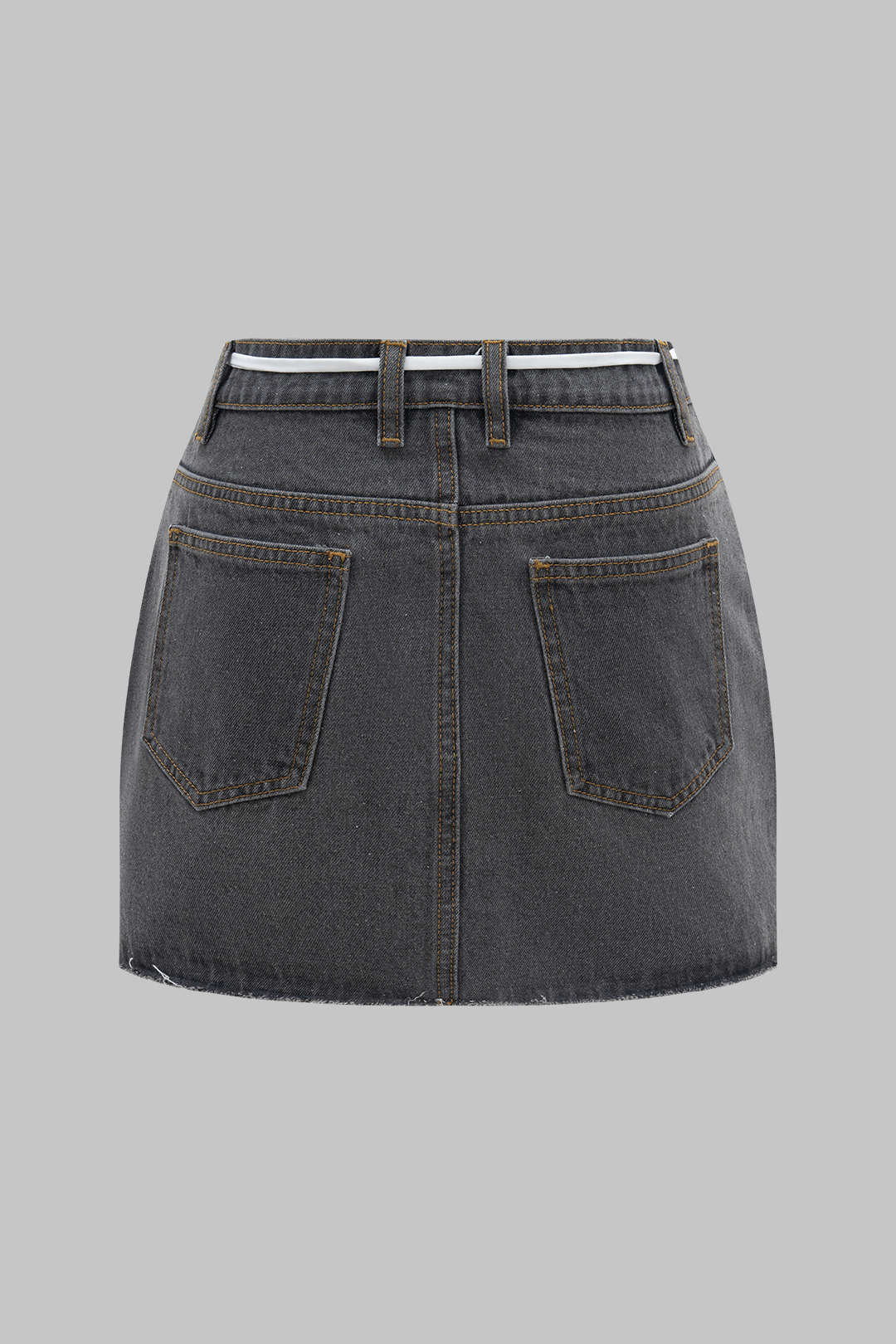 Denim patchwork minirok