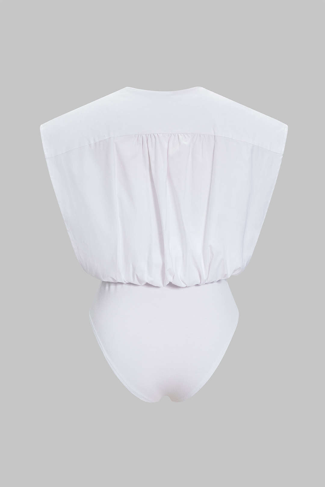 Mouwloze body met ruches