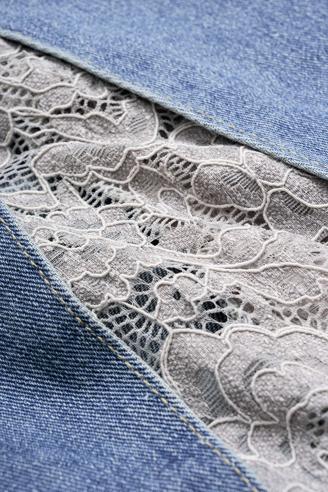 Wijde patchwork jeans