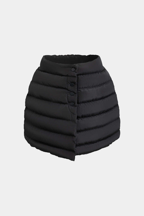Effen minirok met knoopjes