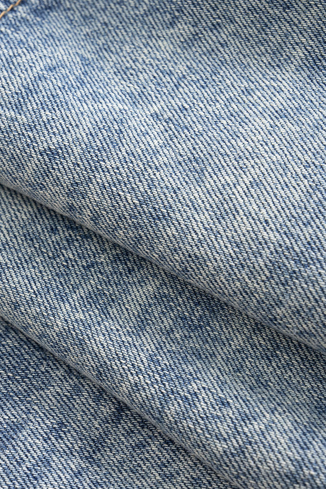 Denim patchwork rok met zakken en rits