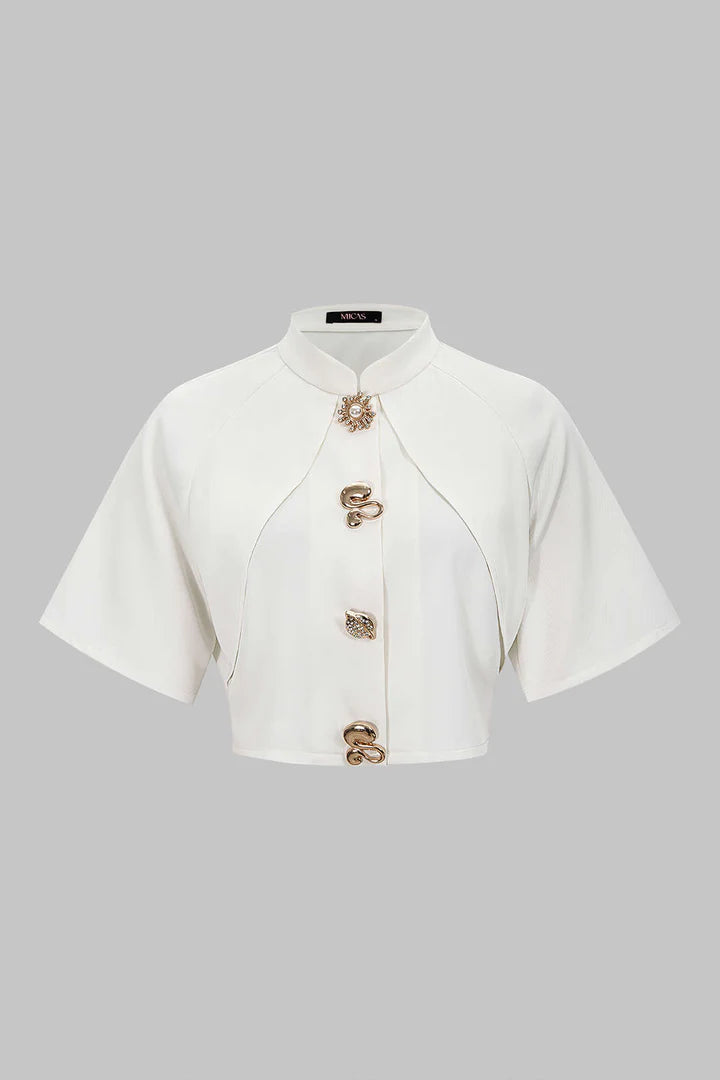 Slim fit blazer met metallic textuur