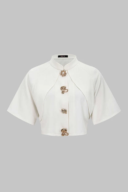 Slim fit blazer met metallic textuur