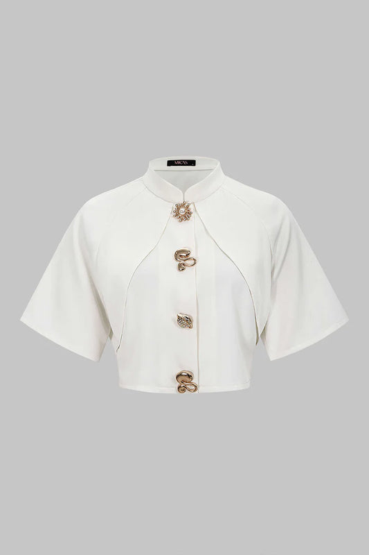 Slim fit blazer met metallic textuur