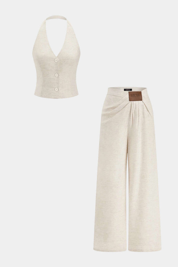 Floor - Linnen set met tanktop en broek