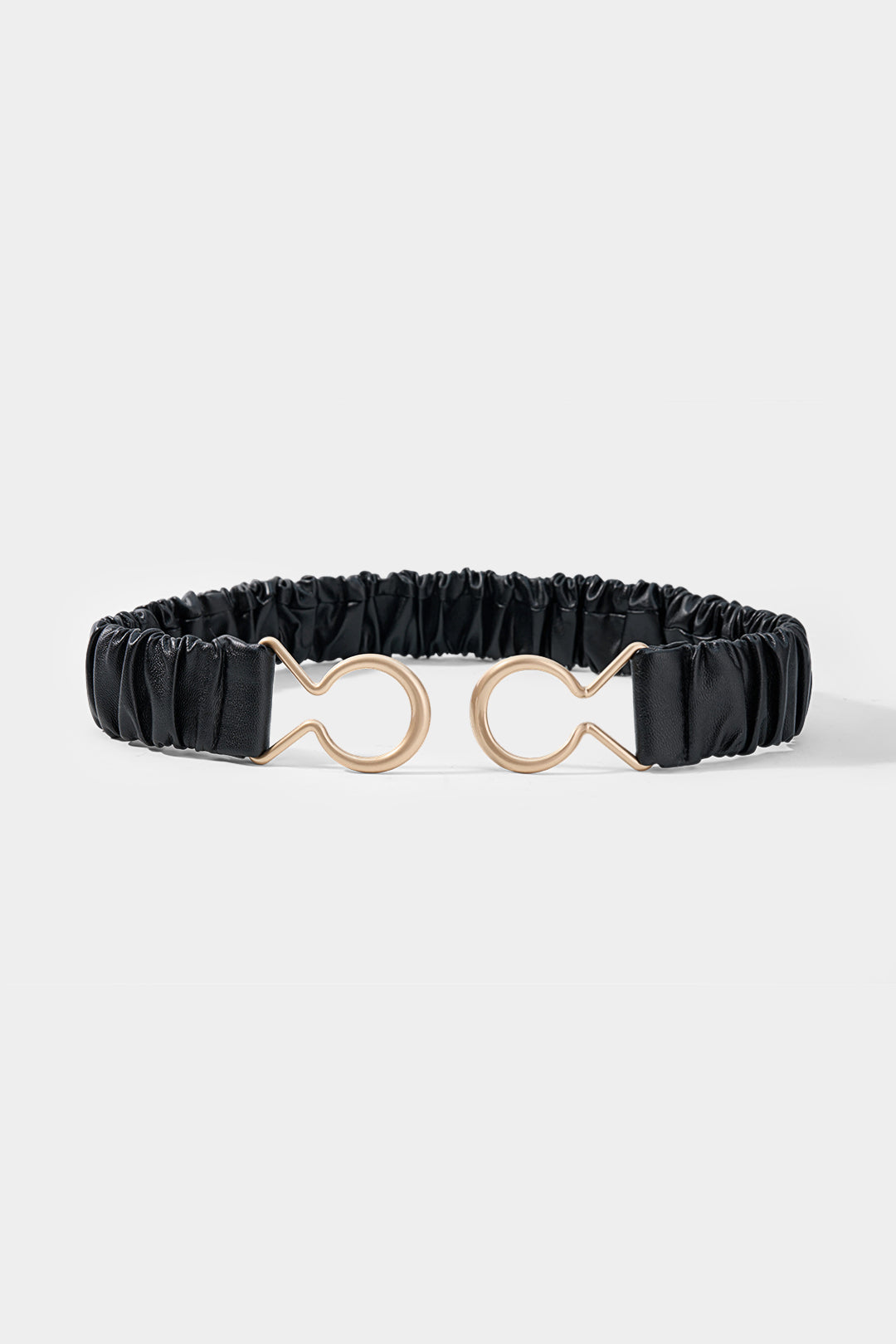 Bella - Leren-look top met riem