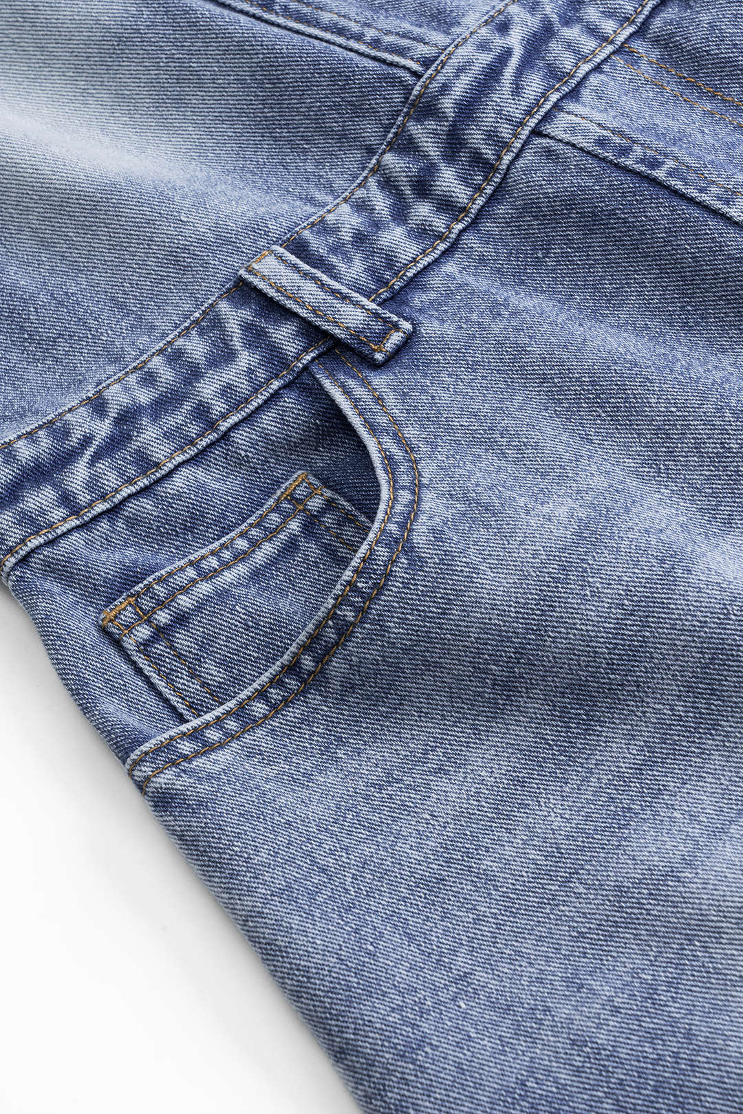 Denim asymmetrische minijurk