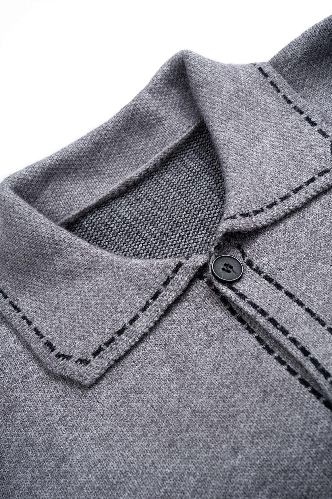Gebreid vest met revers