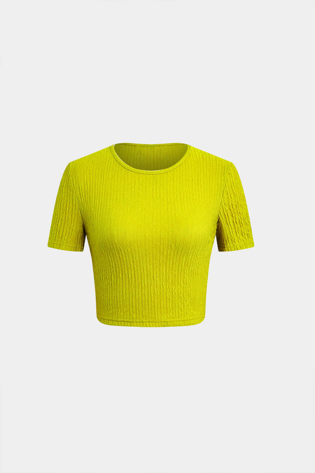 Gestructureerde set met croptop en rok