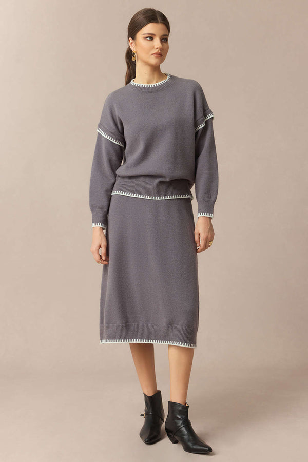 Nora - Gebreide set met top en rok