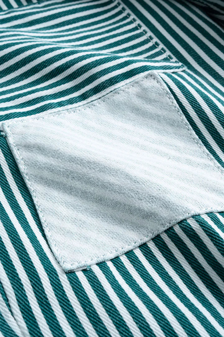 Gestreepte broek met zakken en trekkoord