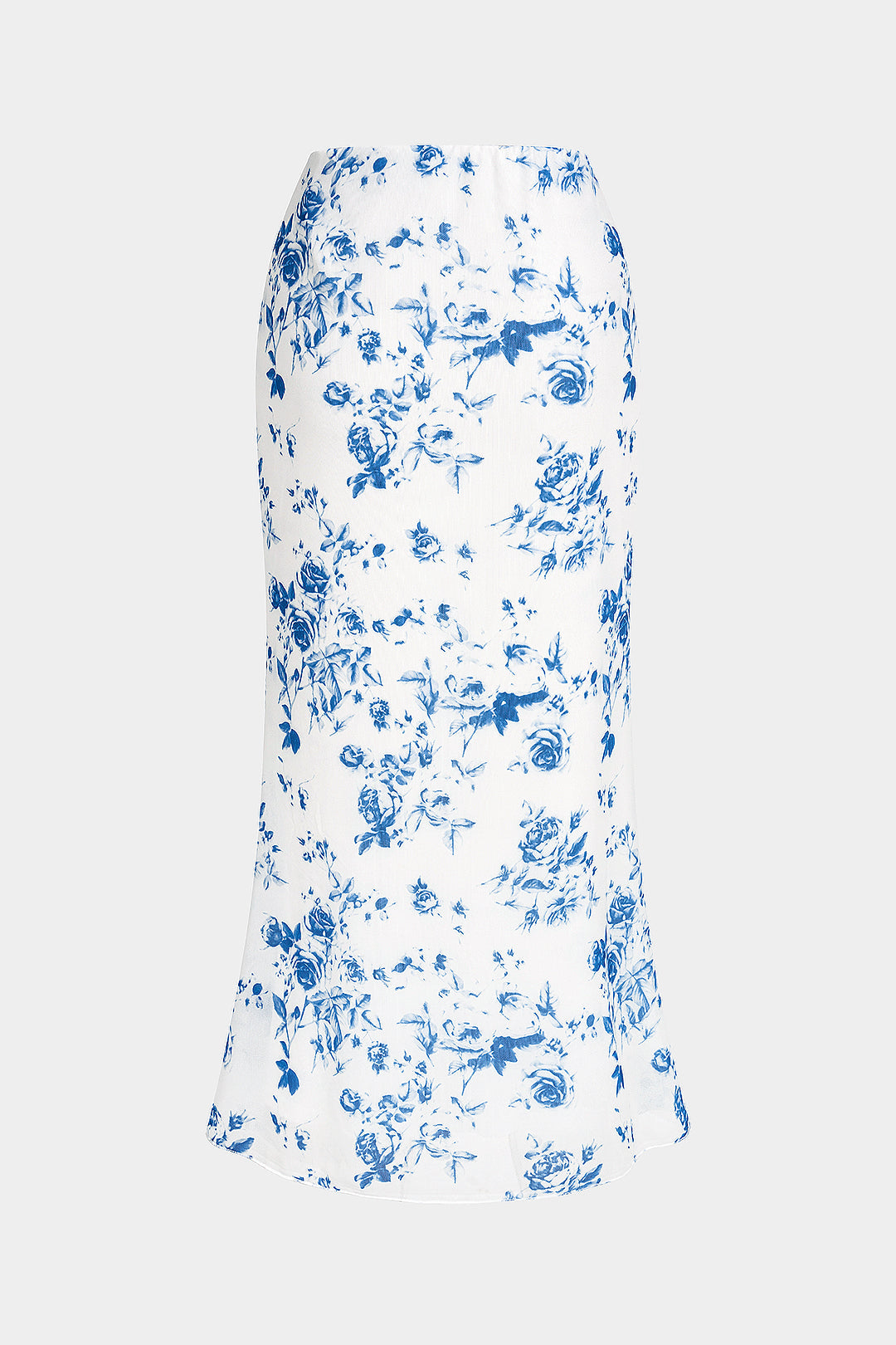 Esther - Bloemenprint mesh rok met hoge taille