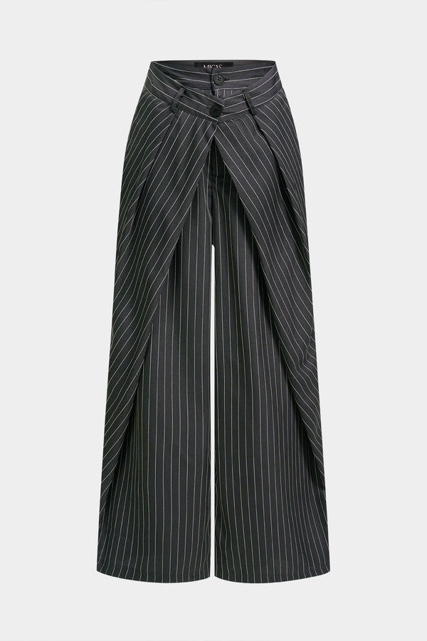 Elise - Gestreepte broek met wijde pijpen