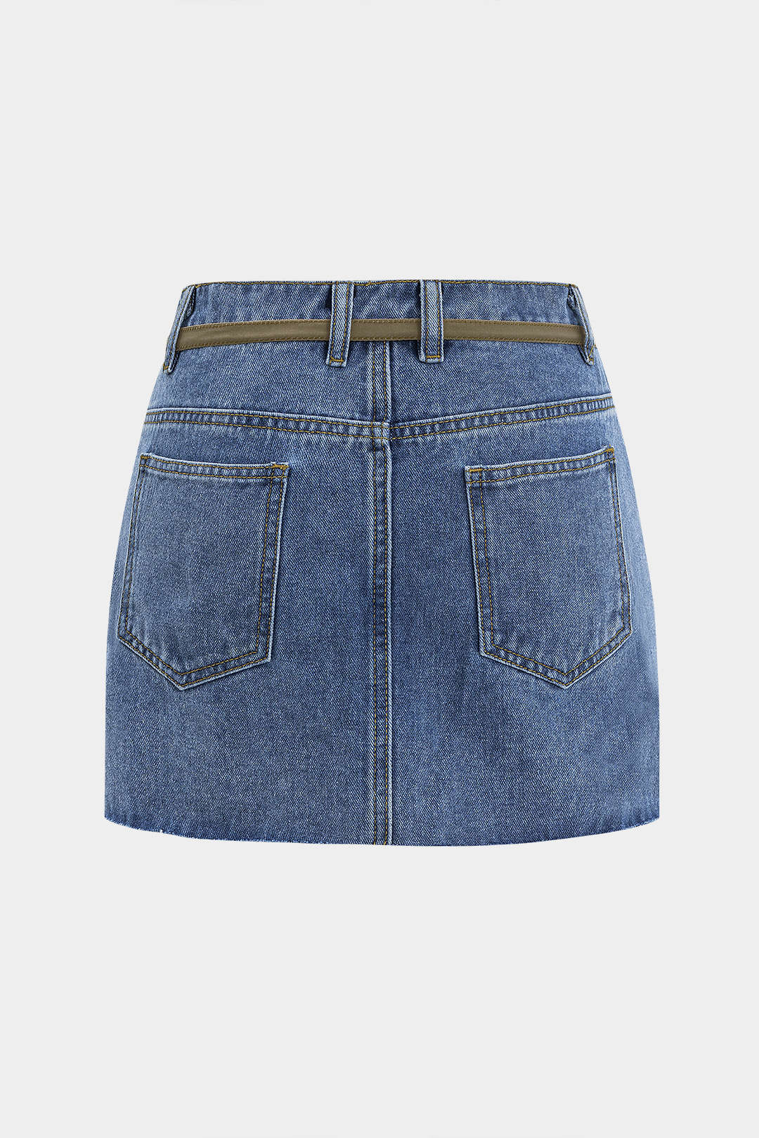 Denim patchwork minirok