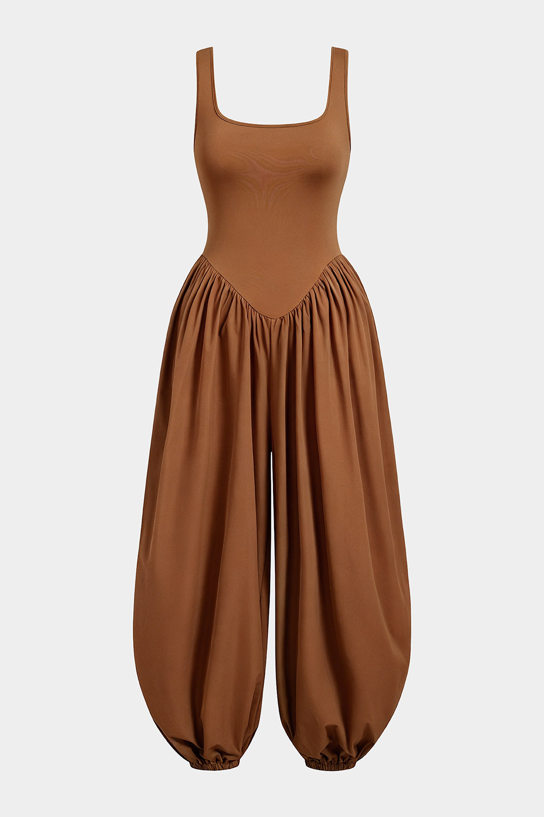 Mouwloze jumpsuit met vierkante hals
