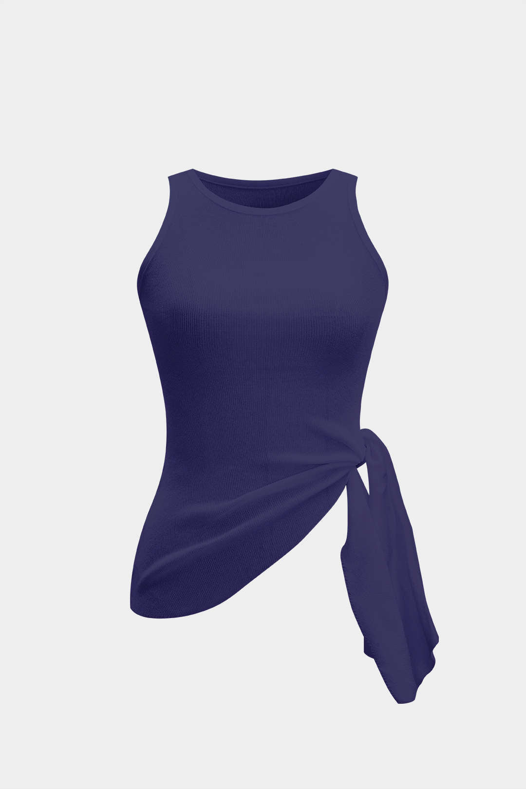 Asymmetrische mouwloze tanktop met ruches