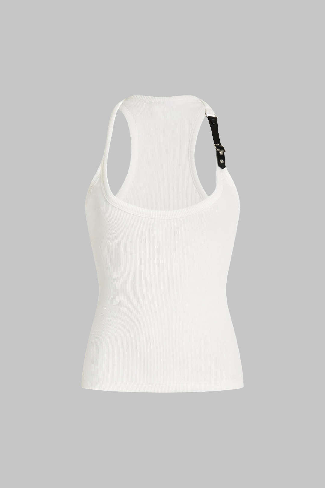 Metallic geribde tanktop