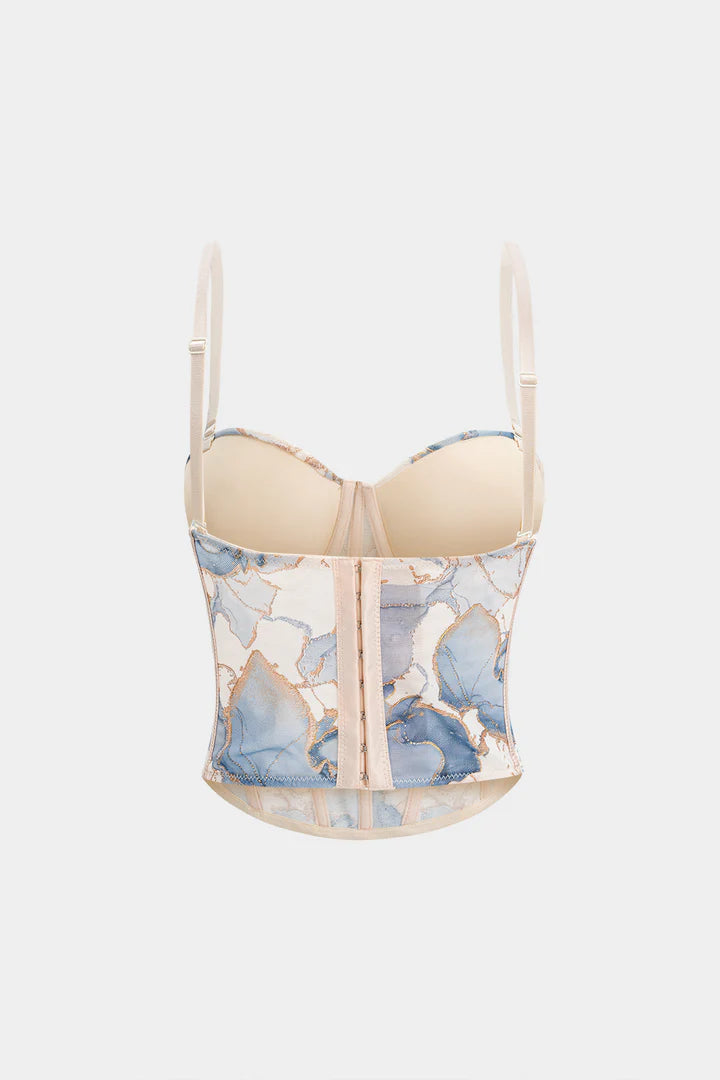 Corset cami top met bloemenprint