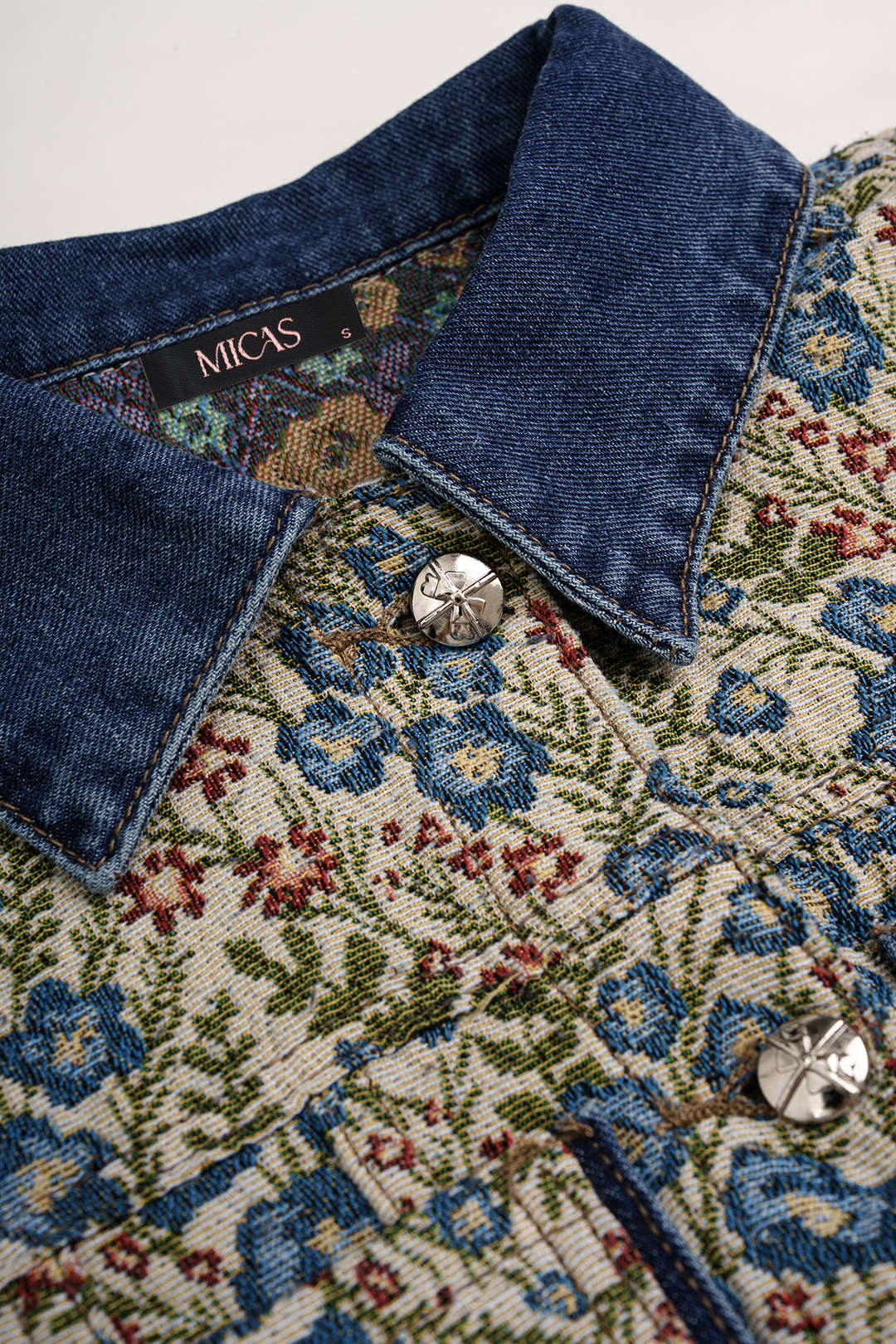 Bloemenprint jacquard jasje