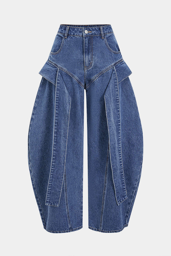 Tara - Jeans met wijde pijpen en ballonmodel