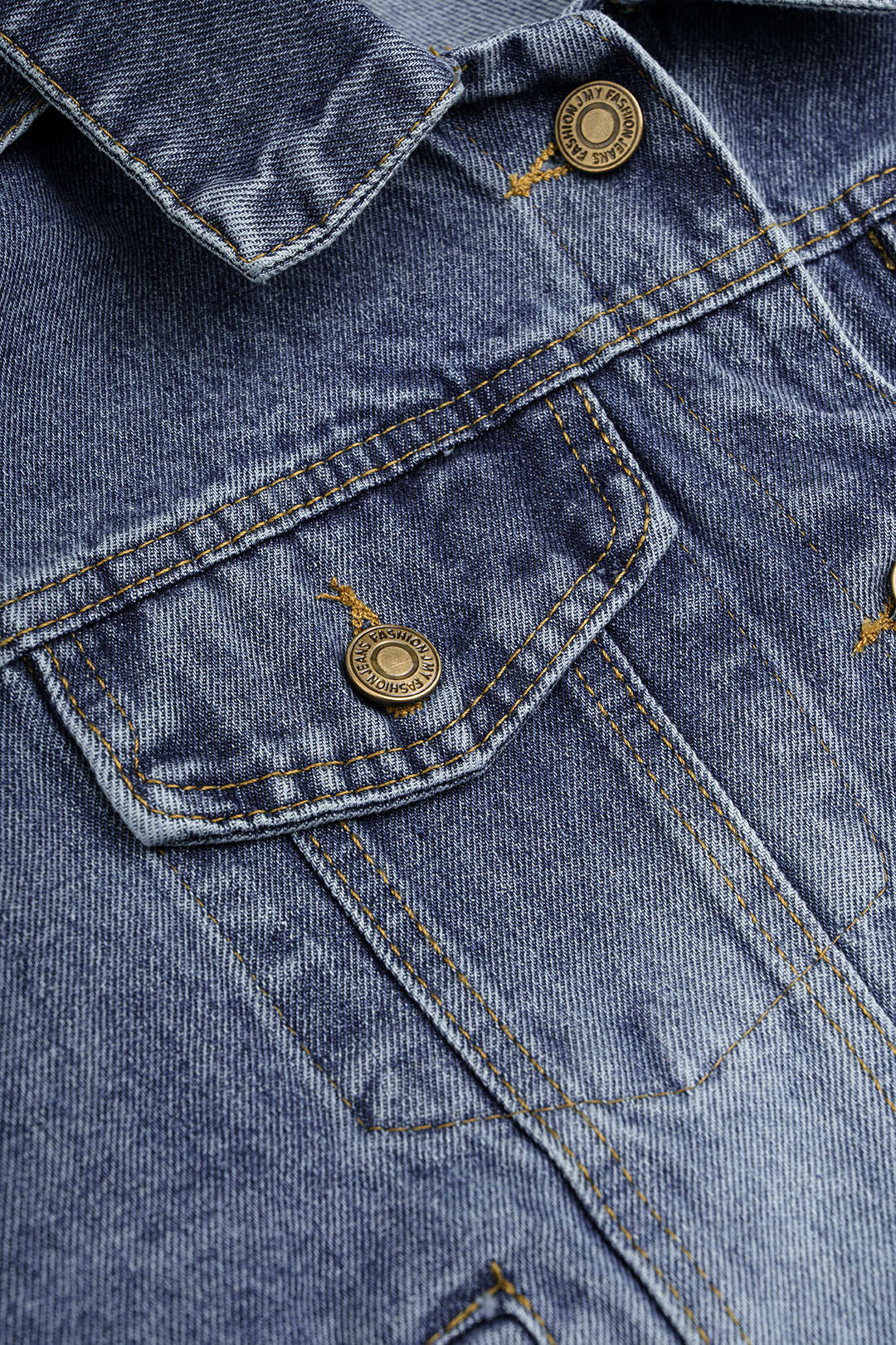 Denim jasje met revers