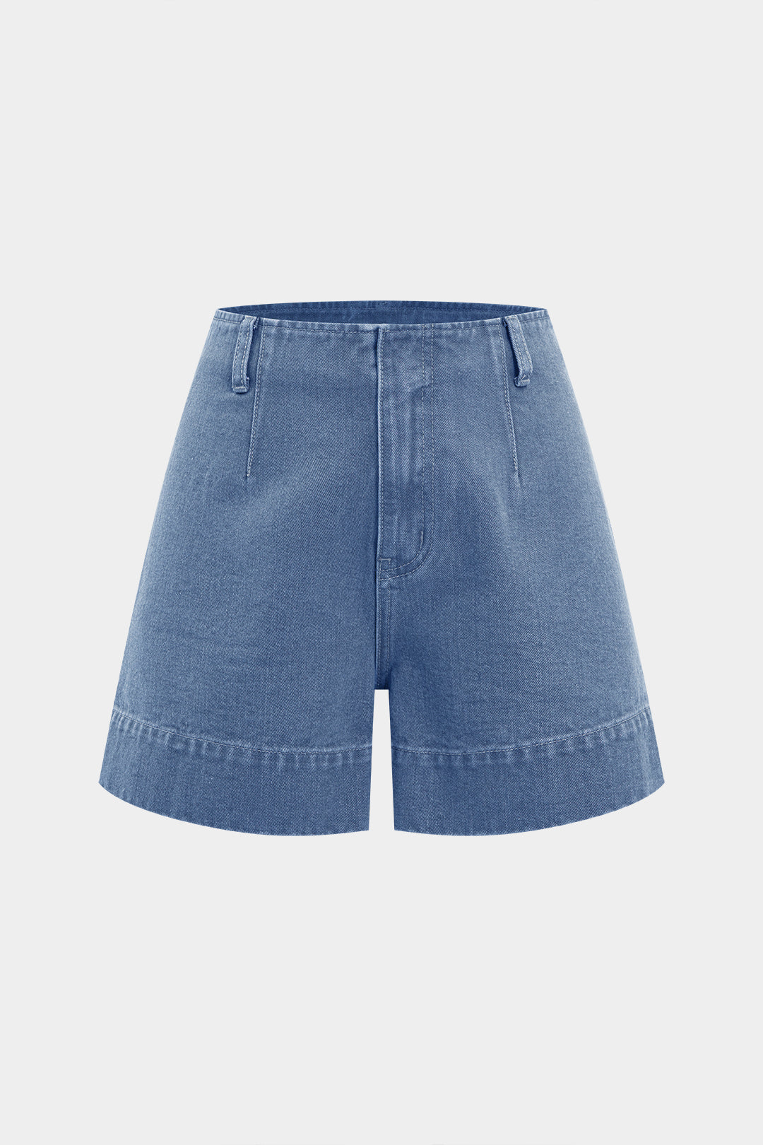 Denim verwassen short met zakken
