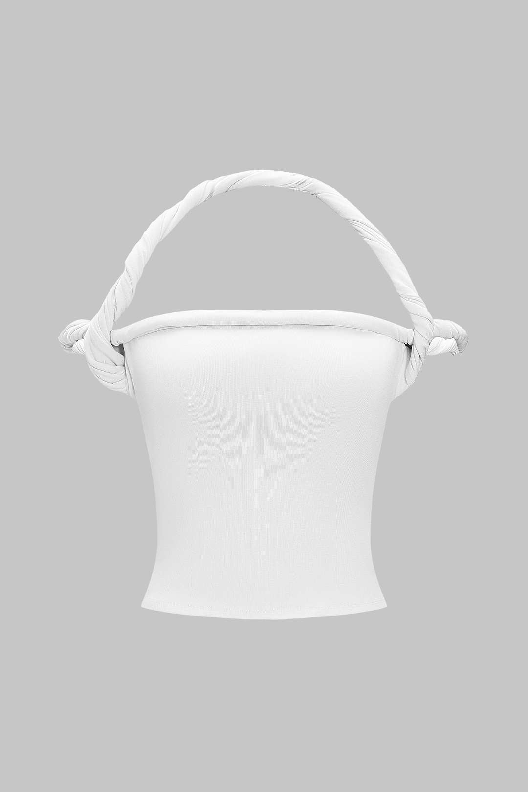 Tanktop met gedraaid detail, knoopdetail en halternek