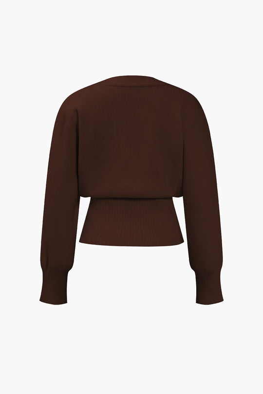 Cardigan trui met V-hals