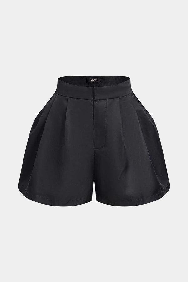 Short met wijde pijpen en rits