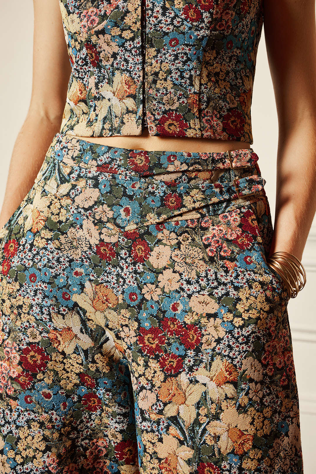Jacquard broek met ballonmodel