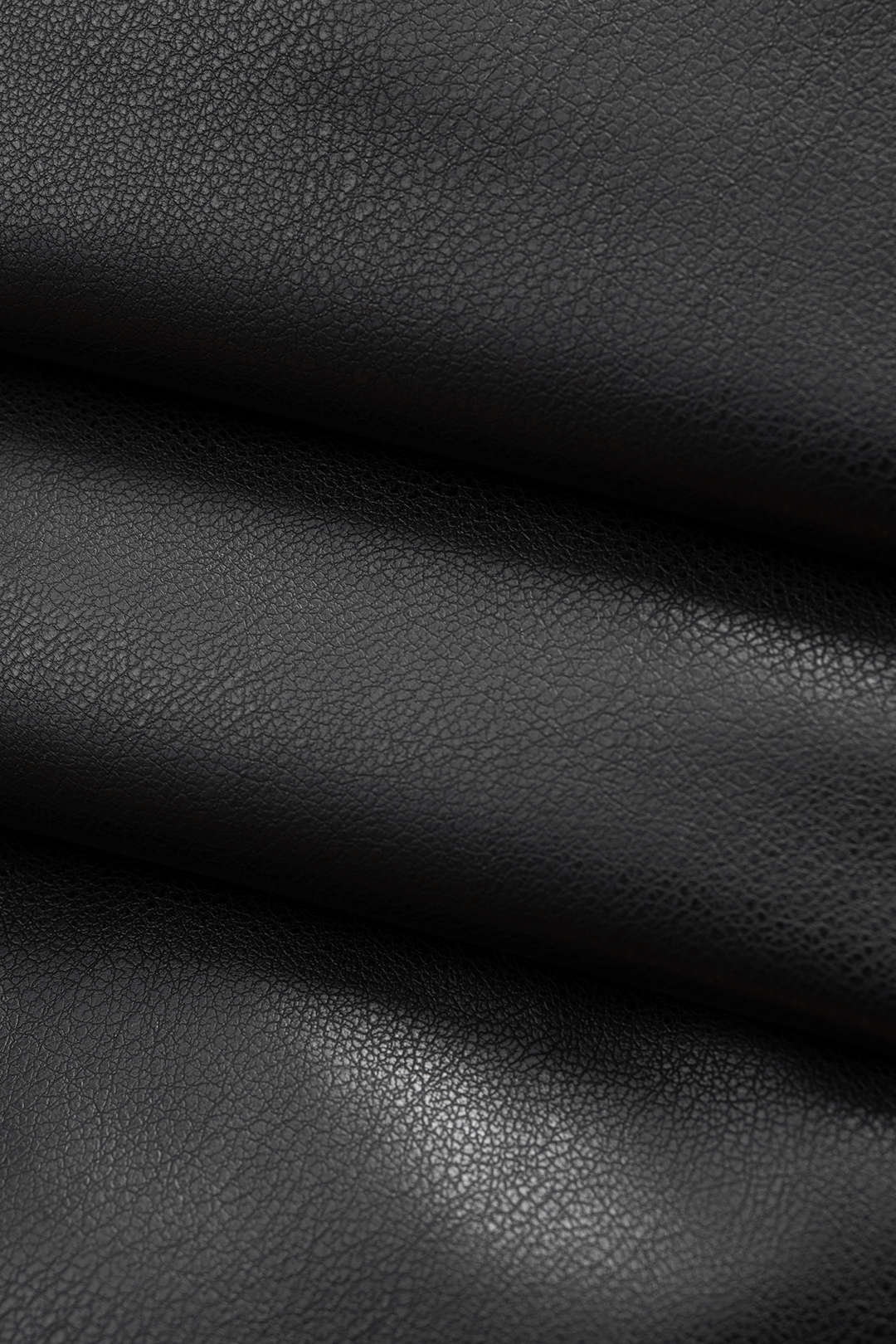 Leren-look metallic pantalon met rits en opengewerkt detail