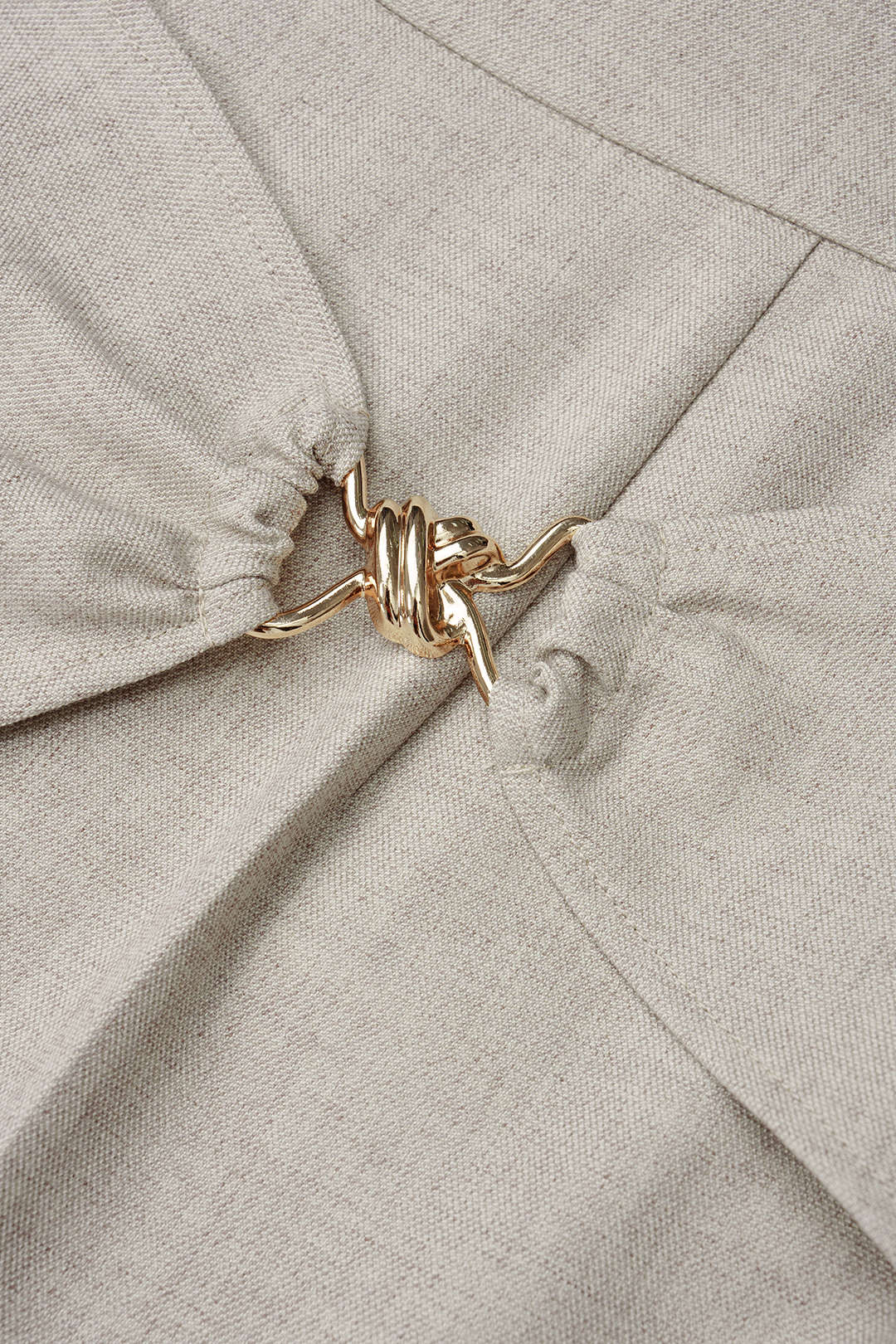 Asymmetrische metallic broek