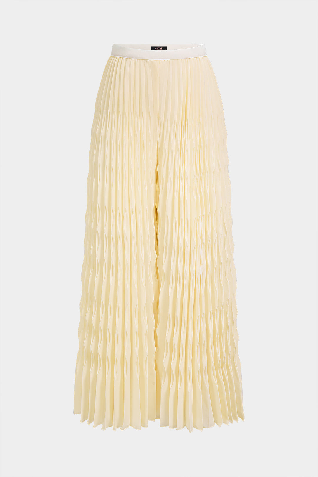 Lena - Geplooide broek met wijde pijpen