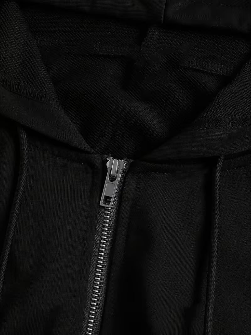 Cropped Bolero Hoodie met Rits
