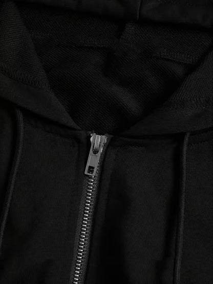 Cropped Bolero Hoodie met Rits